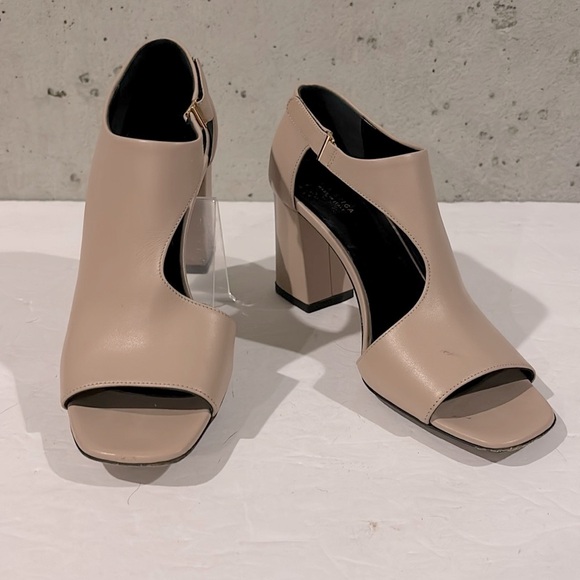 Via Spiga Tan Leather Eladine Open Toe Ankle Bootie - Size 7.5 - Picture 1 of 8
